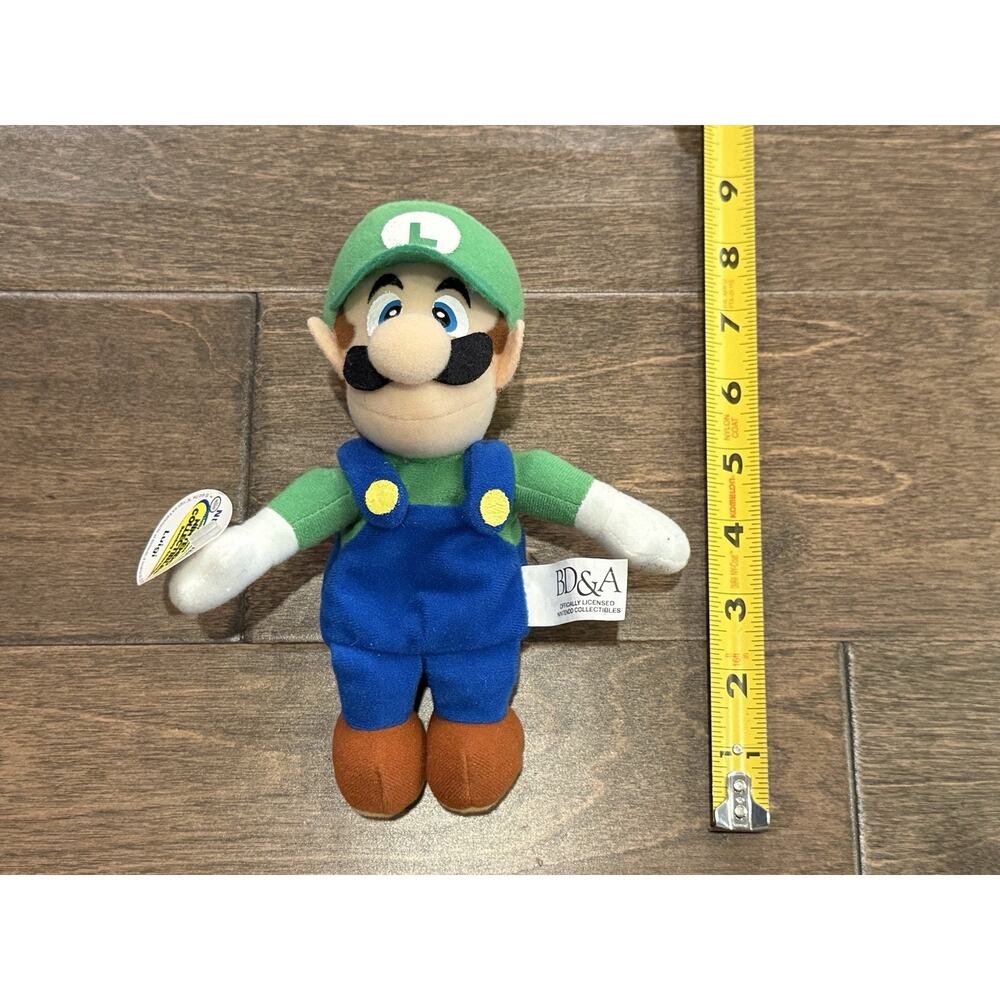 Vintage 1997 Nintendo 64 BD&A Collectibles Luigi Bean Bag Plush Doll New - Picture 11 of 11